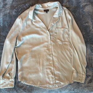 Who What Wear Light Blue Blouse